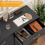 Commode à 6 tiroirs pour chambre à coucher avec pieds en métal et poignée dorée, armoire de rangement moderne pour salon, couloir, entrée