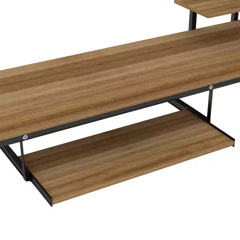 Lit mezzanine en métal avec bureau intégré et étagère de rangement, lit mezzanine haut avec tablette coulissante pour clavier pour enfants garçons filles adolescents
