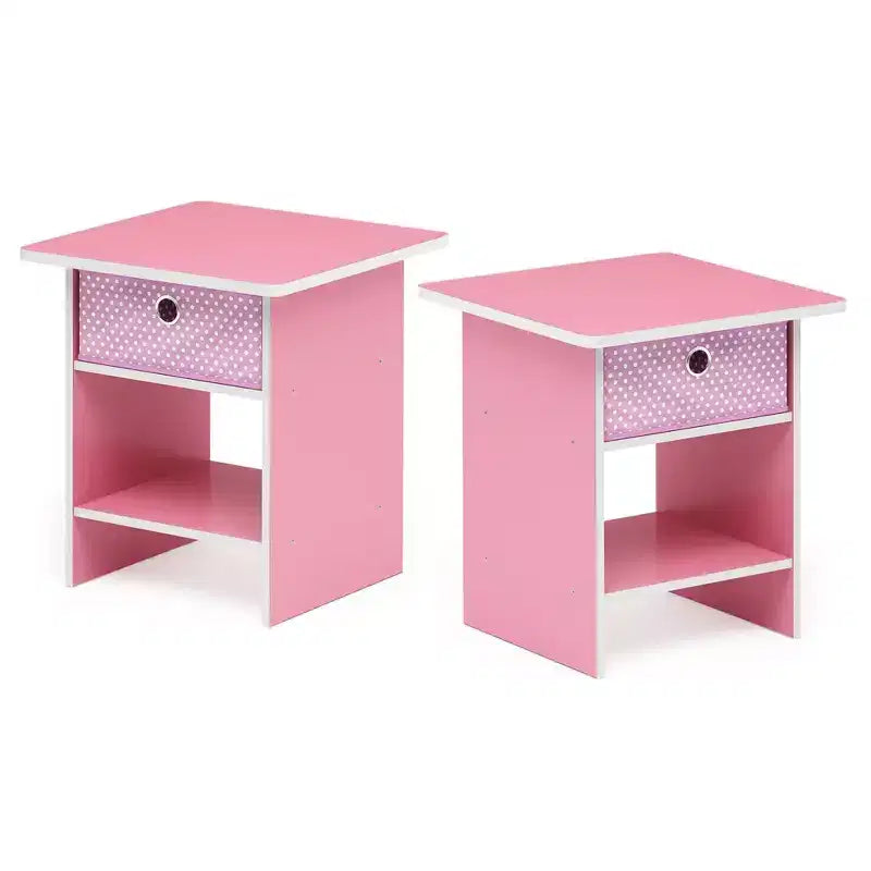 HOMLUX 2 tables de chevet, bout de canapé, avec tiroir et étagère ouverte