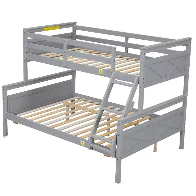 Lits superposés jumeaux sur grand format avec lit gigogne, cadre de lit superposé en bois massif pour enfants, adolescents et adultes, convertibles en 2 lits