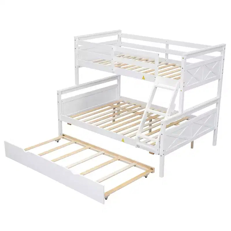 Lits superposés jumeaux sur grand format avec lit gigogne, cadre de lit superposé en bois massif pour enfants, adolescents et adultes, convertibles en 2 lits