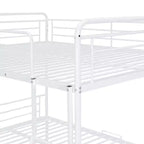 Lit superposé en métal Full XL sur Queen avec lit gigogne, convertible en 2 lits séparés, cadre de lit en fer robuste pour enfants et adolescents