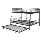 Lit superposé en métal Full XL sur Queen avec lit gigogne, convertible en 2 lits séparés, cadre de lit en fer robuste pour enfants et adolescents