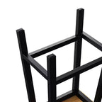 Ensemble îlot de cuisine 48 avec 2 tabourets de bar, abattant, prise de courant, 2 tiroirs, rangement avec porte, 5 étagères latérales, chariot de cuisine roulant