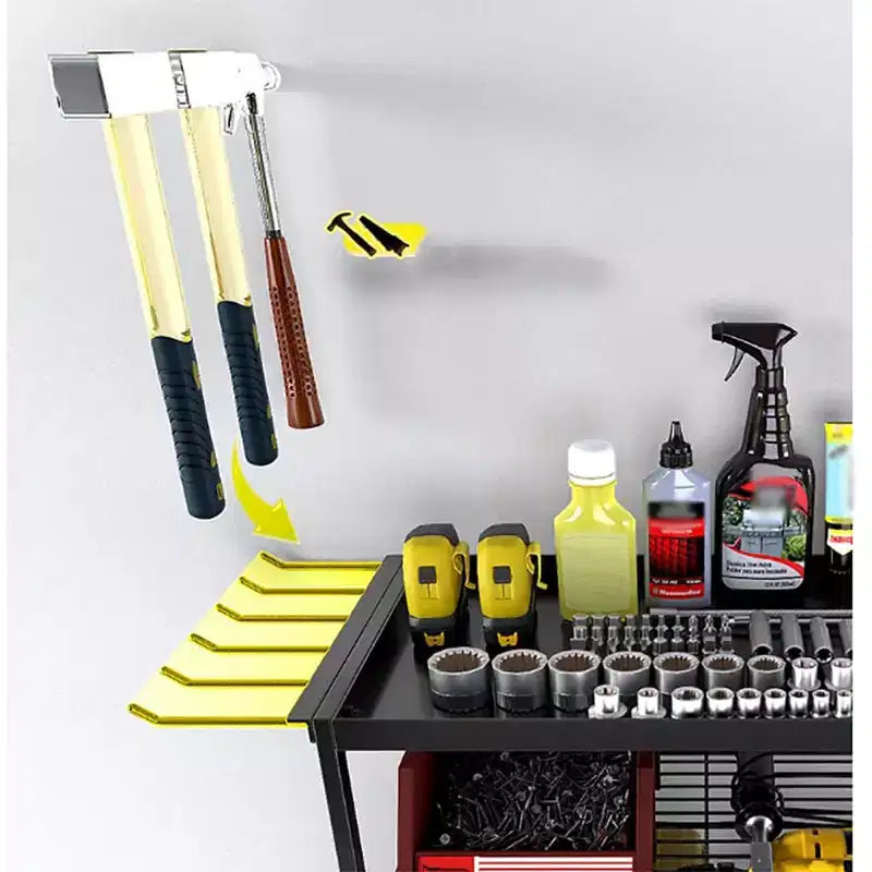 TROPOW Support mural de rangement pour outils électriques, support à 4 niveaux pour 4 perceuses électriques, étagère à outils robuste pour garage, atelier