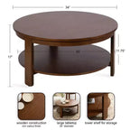Table basse ronde en MDF Foxford Kate and Laurel