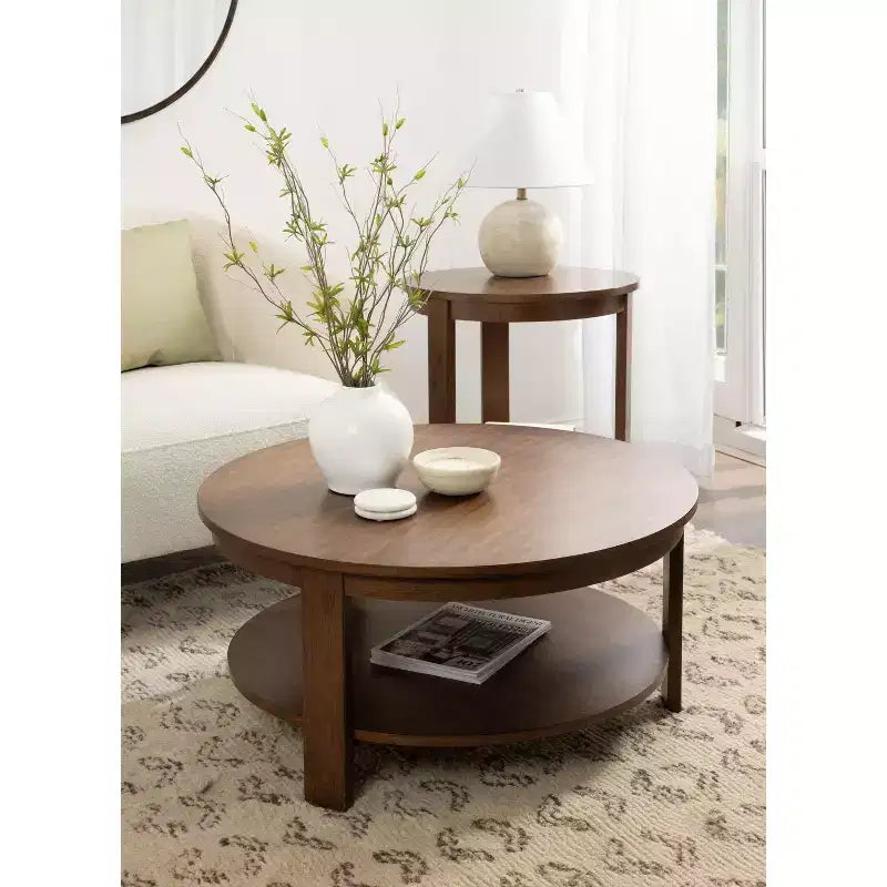 Table basse ronde en MDF Foxford Kate and Laurel