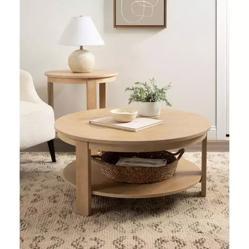 Table basse ronde en MDF Foxford Kate and Laurel