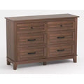 Dresser for Bedroom, Wood 6 Drawers Modern Chest, TV Stand Dresser Cabinet, Wood Closet, 6-Drawer Dressers for Bedroom Living Room