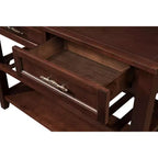 Hostack Console de 106,7 cm avec 2 tiroirs de rangement et 2 étagères pour salon et salle à manger, expresso
