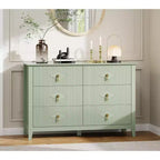 Acekool 47.2 6-Drawer Fluted Dresser, Modern Storage Chest for Bedroom, Living Room
