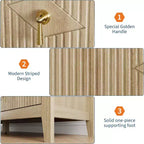 Acekool 54 Commode 6 Tiroirs Cannelés, Commode de Rangement Moderne, pour Placard ou Couloir
