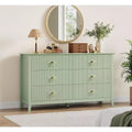 Acekool 54 6-Drawer Fluted Dresser, Modern Storage Chest, Closet or Hallway