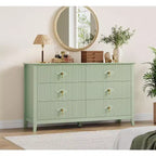Acekool 54 6-Drawer Fluted Dresser, Modern Storage Chest, Closet or Hallway