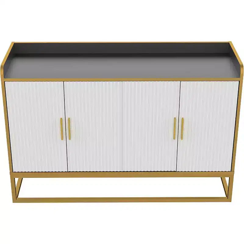 Buffet de cuisine contemporain avec clôture de sécurité sur le plan de travail, meuble de rangement autoportant pour salle à manger, entrée, chambre à coucher