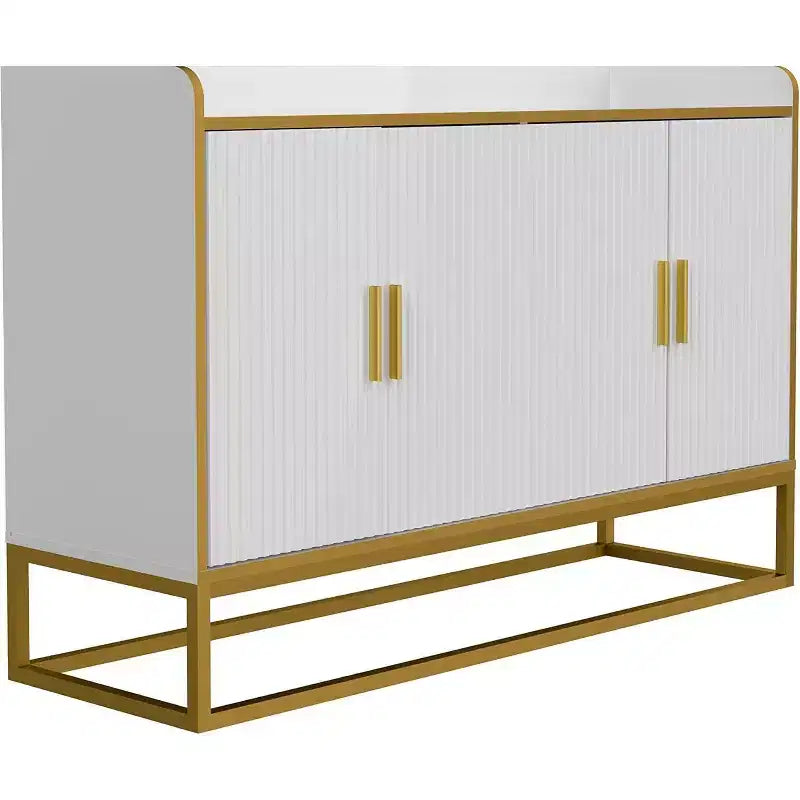 Buffet de cuisine contemporain avec clôture de sécurité sur le plan de travail, meuble de rangement autoportant pour salle à manger, entrée, chambre à coucher