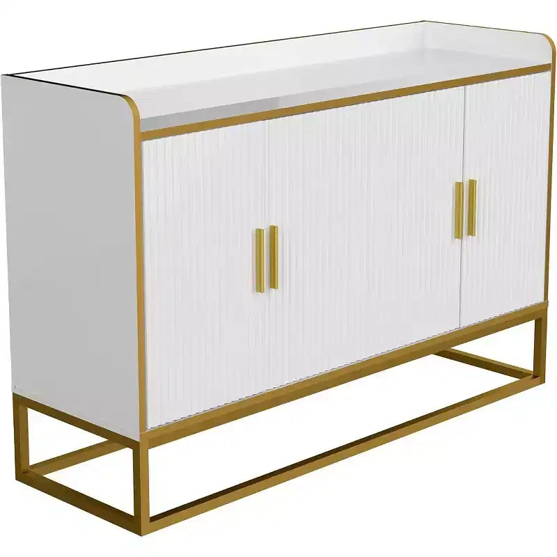 Buffet de cuisine contemporain avec clôture de sécurité sur le plan de travail, meuble de rangement autoportant pour salle à manger, entrée, chambre à coucher