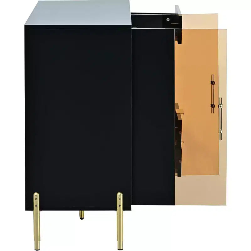 Armoire de rangement moderne avec portes en acrylique, étagères réglables pour cuisine, salle à manger, salon, couloir, bureau à domicile, organiseur spacieux