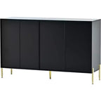 Armoire de rangement moderne avec portes en acrylique, étagères réglables pour cuisine, salle à manger, salon, couloir, bureau à domicile, organiseur spacieux