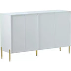 Armoire de rangement moderne avec portes en acrylique, étagères réglables pour cuisine, salle à manger, salon, couloir, bureau à domicile, organiseur spacieux