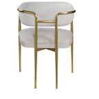 GDFStudio Felix Fauteuil Moderne Capitonnage Chenille avec Structure Métallique Dorée (Lot de 2)