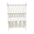 TROPOW Organizer per giocattoli di peluche, in rete boho macram, per bambini, sala giochi, camera da letto