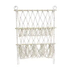 TROPOW Organizer per giocattoli di peluche, in rete boho macram, per bambini, sala giochi, camera da letto