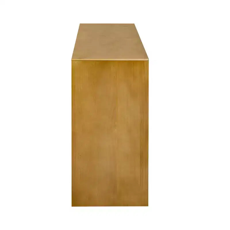 Luxystar Meuble Buffet Moderne avec 4 Portes et Étagère Ouverte, Console, Naturel