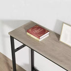 Console de 39 po, table de canapé étroite à 2 niveaux, table derrière le canapé avec étagère réglable, console de salon, couloir, entrée