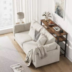 Console de 39 po, table de canapé étroite à 2 niveaux, table derrière le canapé avec étagère réglable, console de salon, couloir, entrée