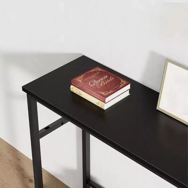 Console de 39 po, table de canapé étroite à 2 niveaux, table derrière le canapé avec étagère réglable, console de salon, couloir, entrée