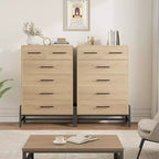 Commode de rangement Coolmee à 6 tiroirs avec base métallique robuste