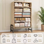 Commode de rangement Coolmee à 6 tiroirs avec base métallique robuste