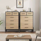 Commode de rangement Coolmee à 6 tiroirs avec base métallique robuste