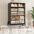 Commode de rangement Coolmee à 6 tiroirs avec base métallique robuste