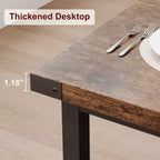 Grande table de cuisine rectangulaire de 180 cm, table à manger en bois de style rustique pour 8 personnes, table de dîner moderne pour la maison, le bureau, la salle à manger, le salon
