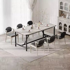 70.8in Large Rectangle Kitchen Table, Farmhouse Wooden Dining Table for 8 People, Modern Dinner Table for Home, Office, Dining Room, Living Room