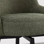 Tabouret de comptoir pivotant moderne Spruce&Spring avec dossier bas incurvé et assise rembourrée moelleuse