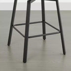 Tabouret de comptoir pivotant Spruce&Spring avec dossier incurvé, assise double épaisseur et piètement en métal