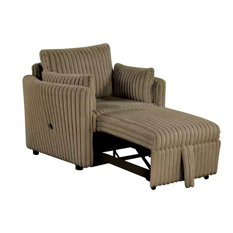 Fauteuil convertible CLIHOME avec USB et 2 oreillers, Canapé-lit une place, Canapé-lit gigogne