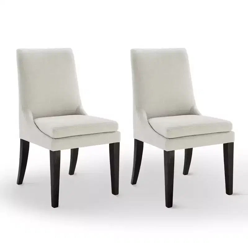 Chaise de salle à manger tapissée Spruce&Spring avec coussin d'assise double épaisseur et pieds en bois