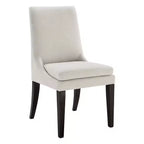 Chaise de salle à manger tapissée Spruce&Spring avec coussin d'assise double épaisseur et pieds en bois