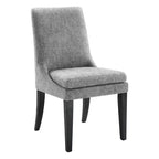 Chaise de salle à manger tapissée Spruce&Spring avec coussin d'assise double épaisseur et pieds en bois
