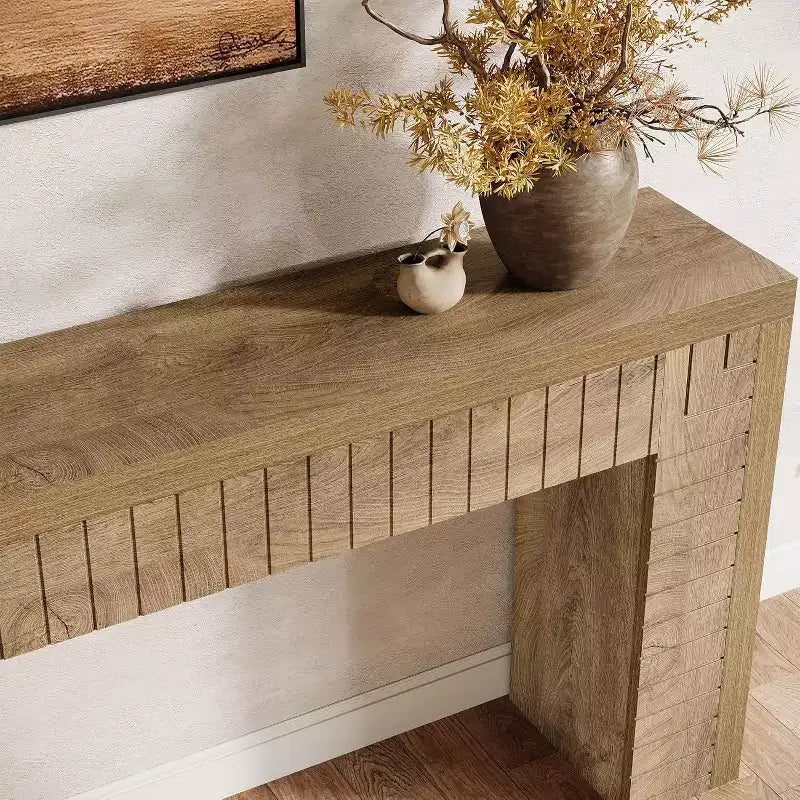 Lantine Table console extra longue de 180 cm pour entrée, table d'appoint étroite derrière le canapé, convient pour couloir, hall d'entrée, salon, marron
