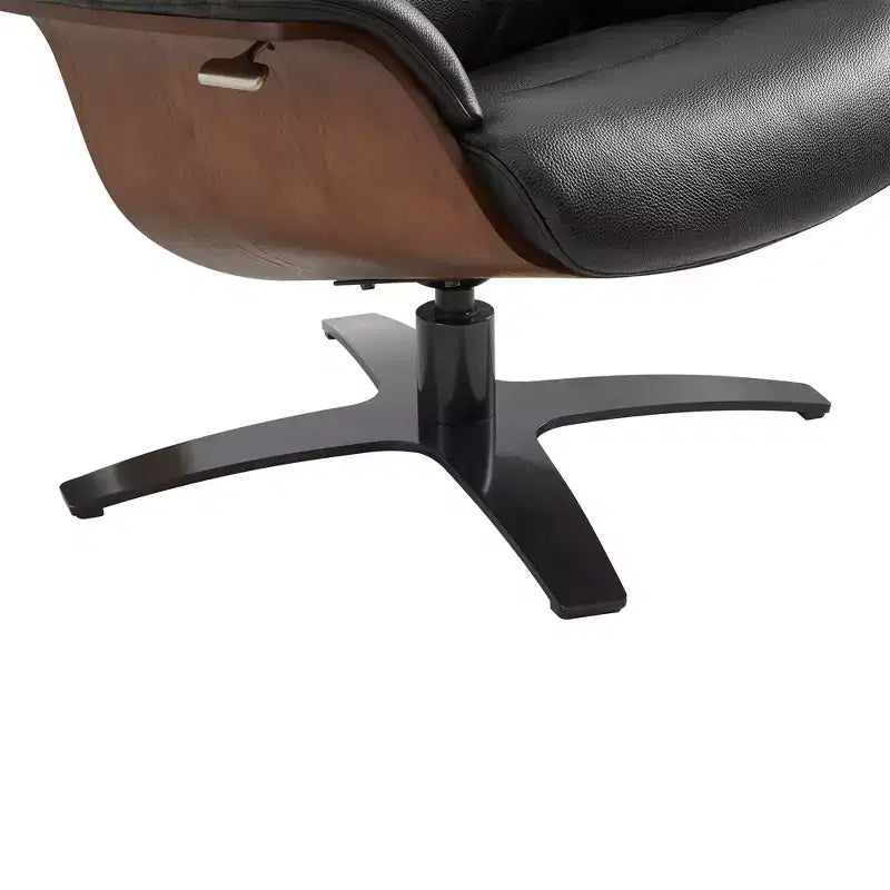 Fauteuil inclinable pivotant Spruce&Spring avec pouf et appuie-tête réglable