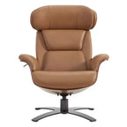 Fauteuil inclinable pivotant Spruce&Spring avec pouf et appuie-tête réglable