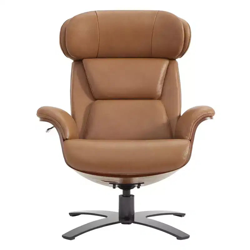 Fauteuil inclinable pivotant Spruce&Spring avec pouf et appuie-tête réglable