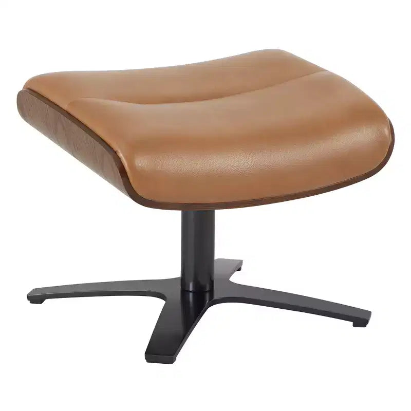 Fauteuil inclinable pivotant Spruce&Spring avec pouf et appuie-tête réglable