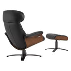 Fauteuil inclinable pivotant Spruce&Spring avec pouf et appuie-tête réglable