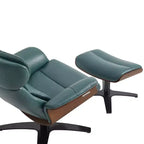 Fauteuil inclinable pivotant Spruce&Spring avec pouf et appuie-tête réglable